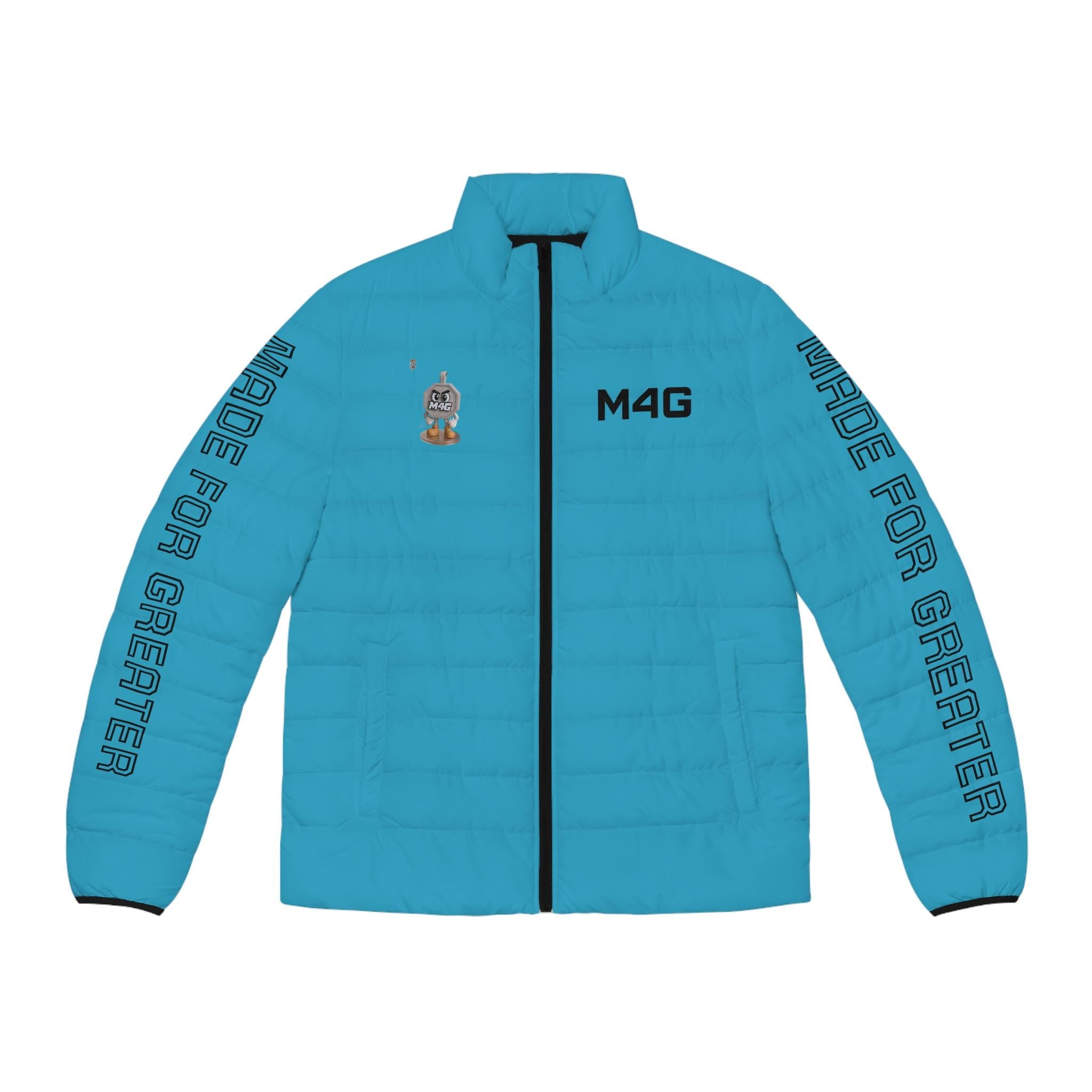 M4G Turquoise Men's Puffer Jacket