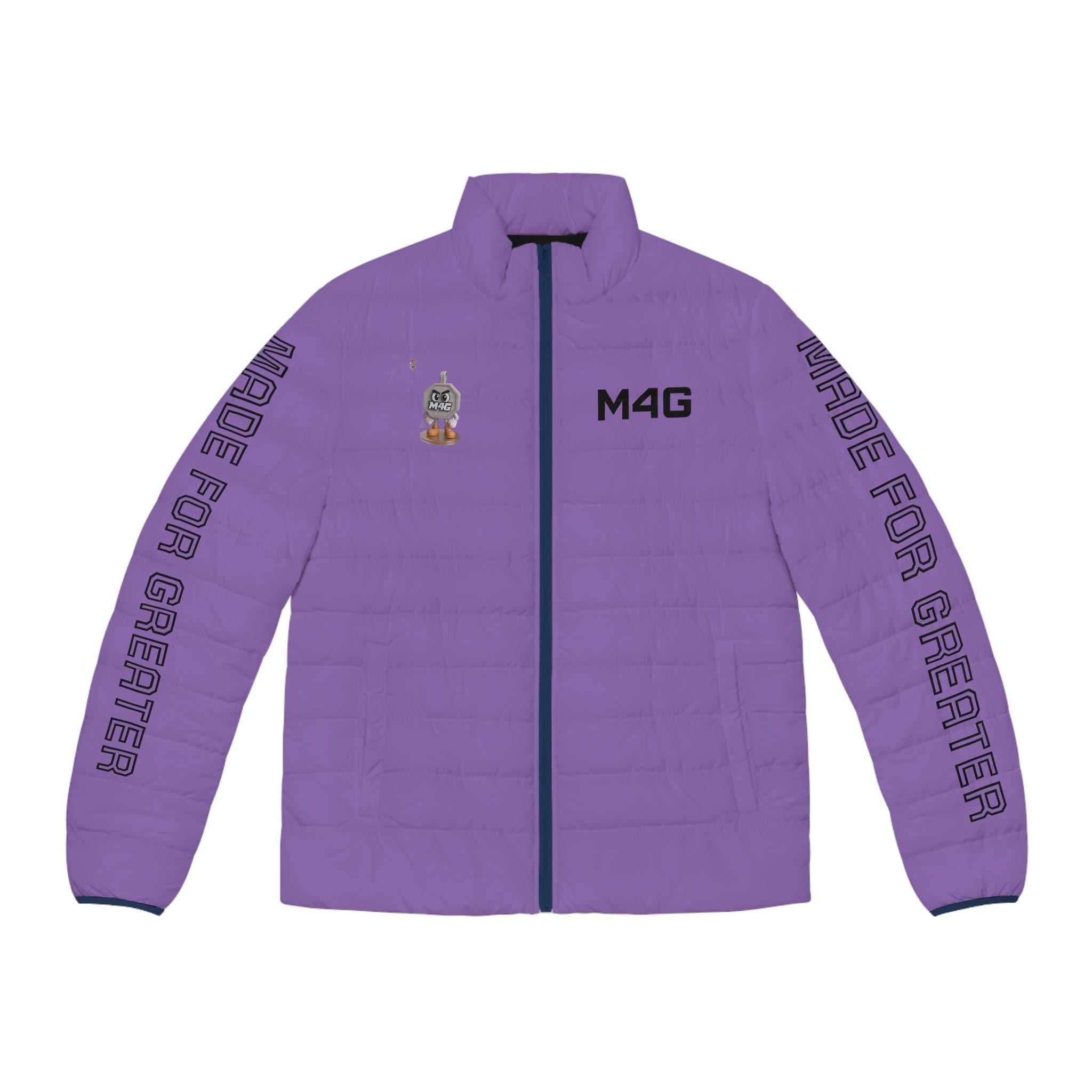 M4G Men's Light Purple Puffer Jacket