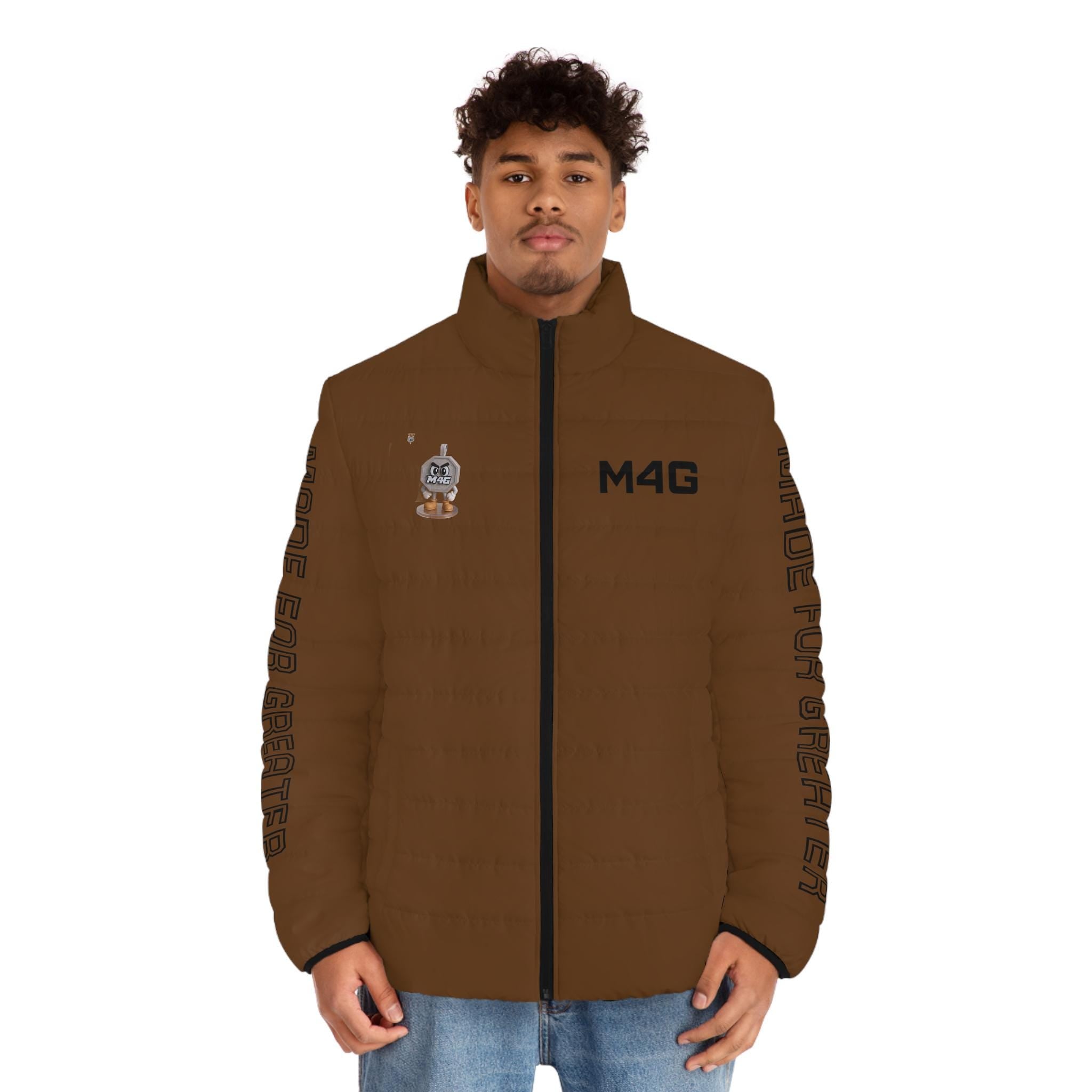 M4G Men's Brown Puffer Jacket
