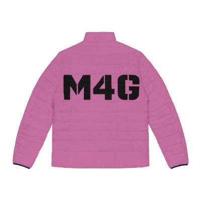 M4G Light pink Men's Puffer Jacket