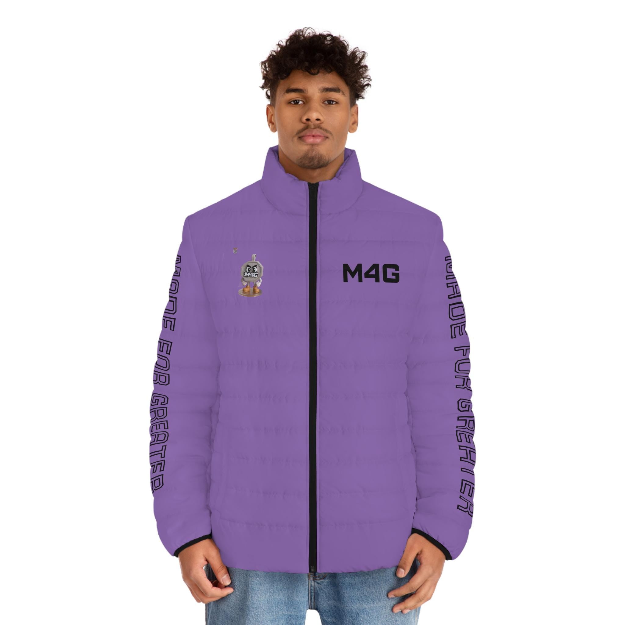M4G Men's Light Purple Puffer Jacket