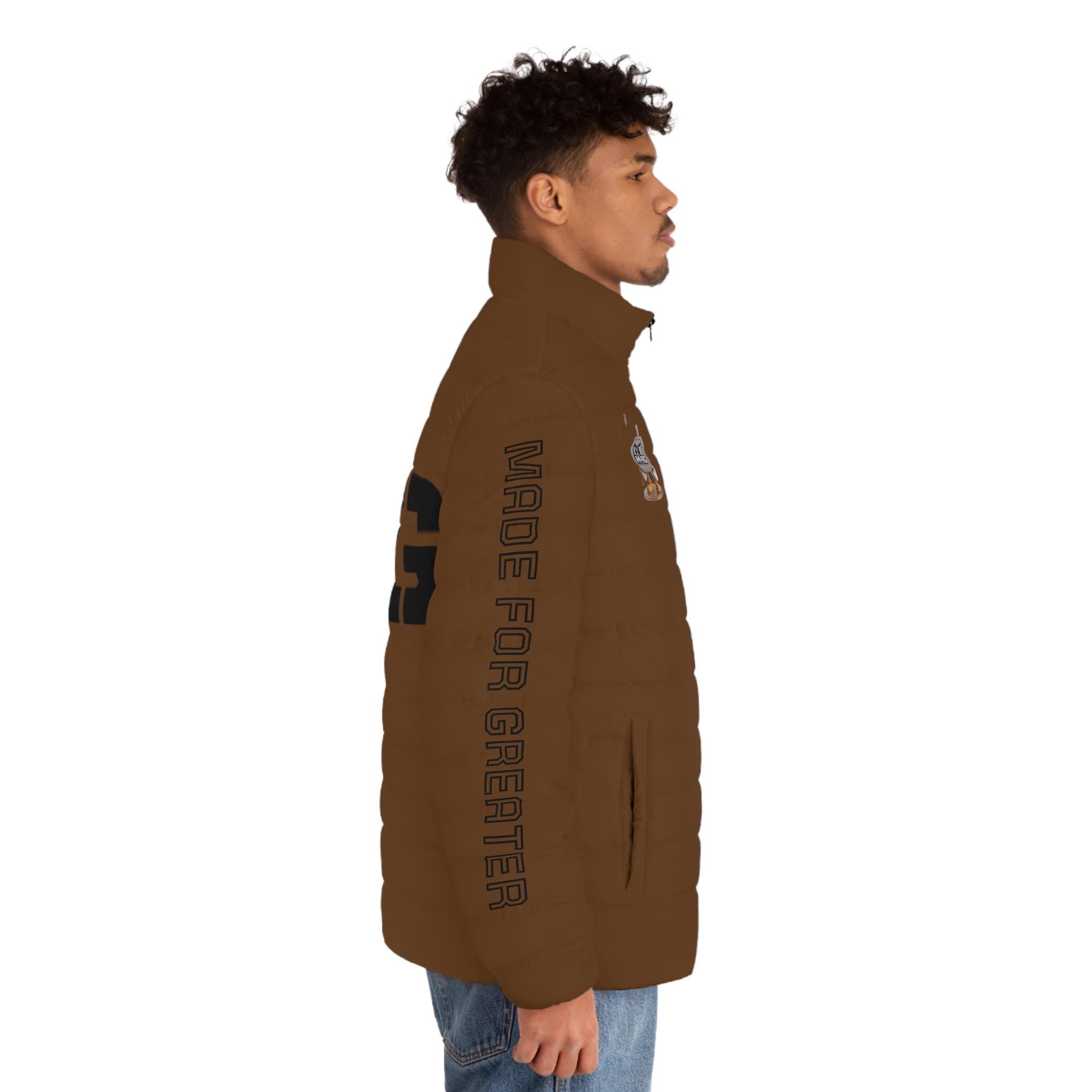 M4G Men's Brown Puffer Jacket