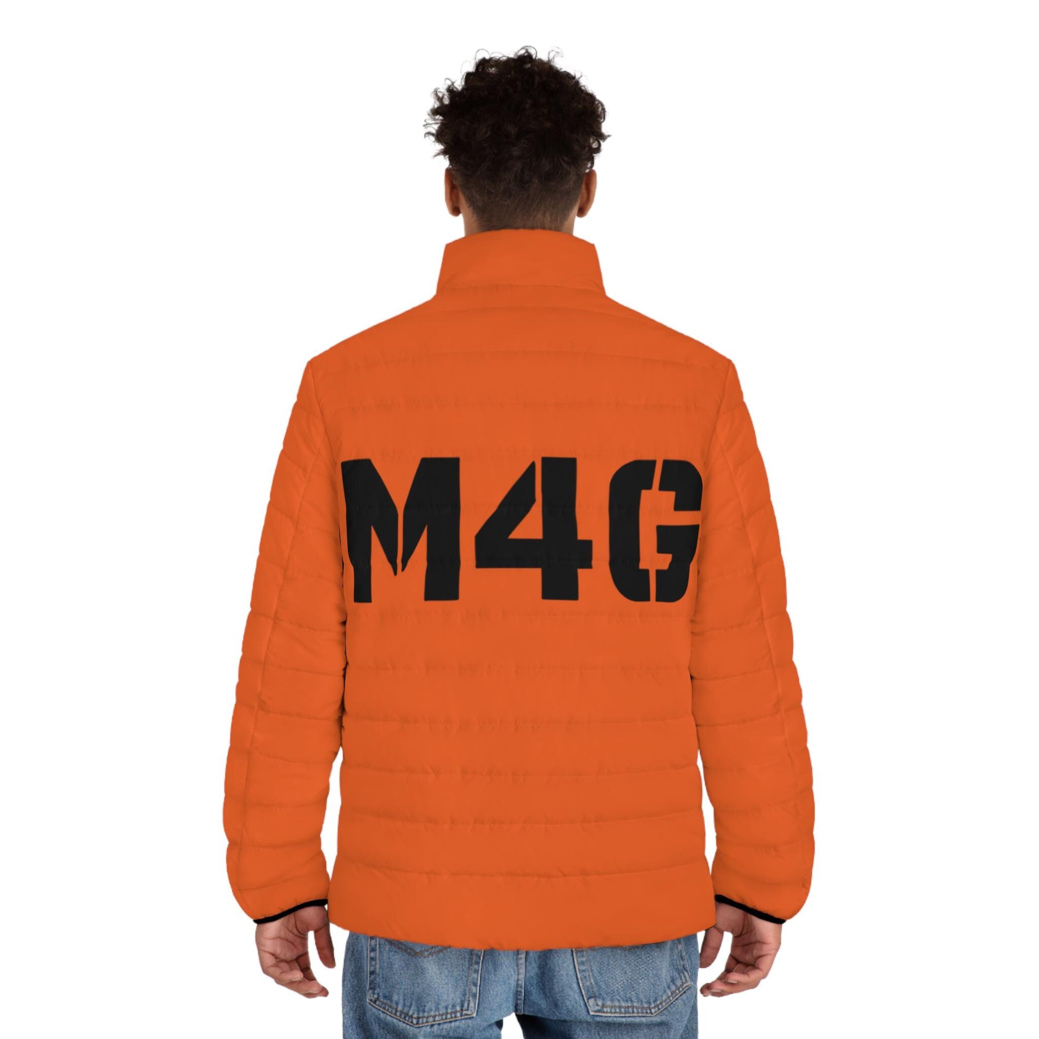 M4G Men's Orange Puffer Jacket