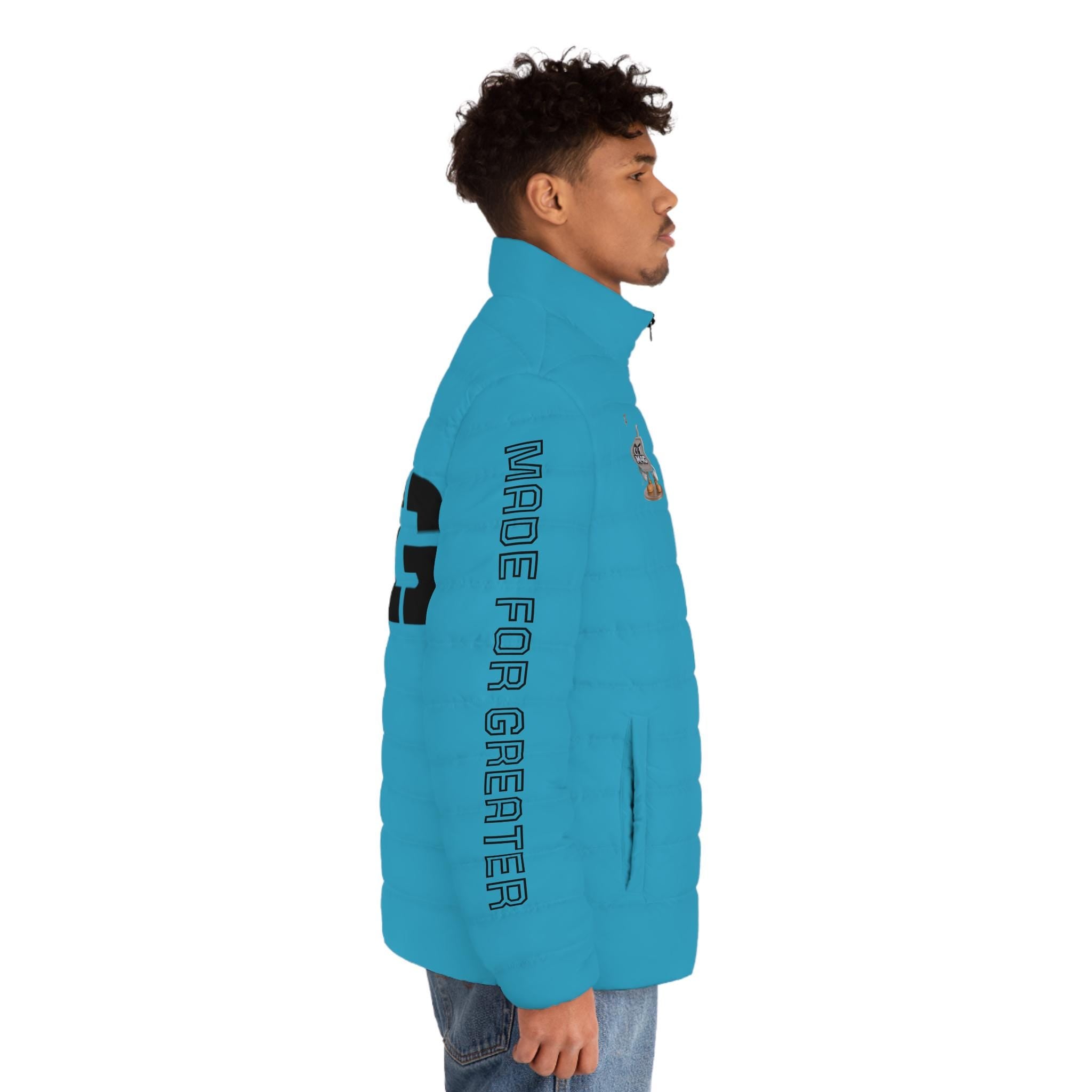 M4G Turquoise Men's Puffer Jacket