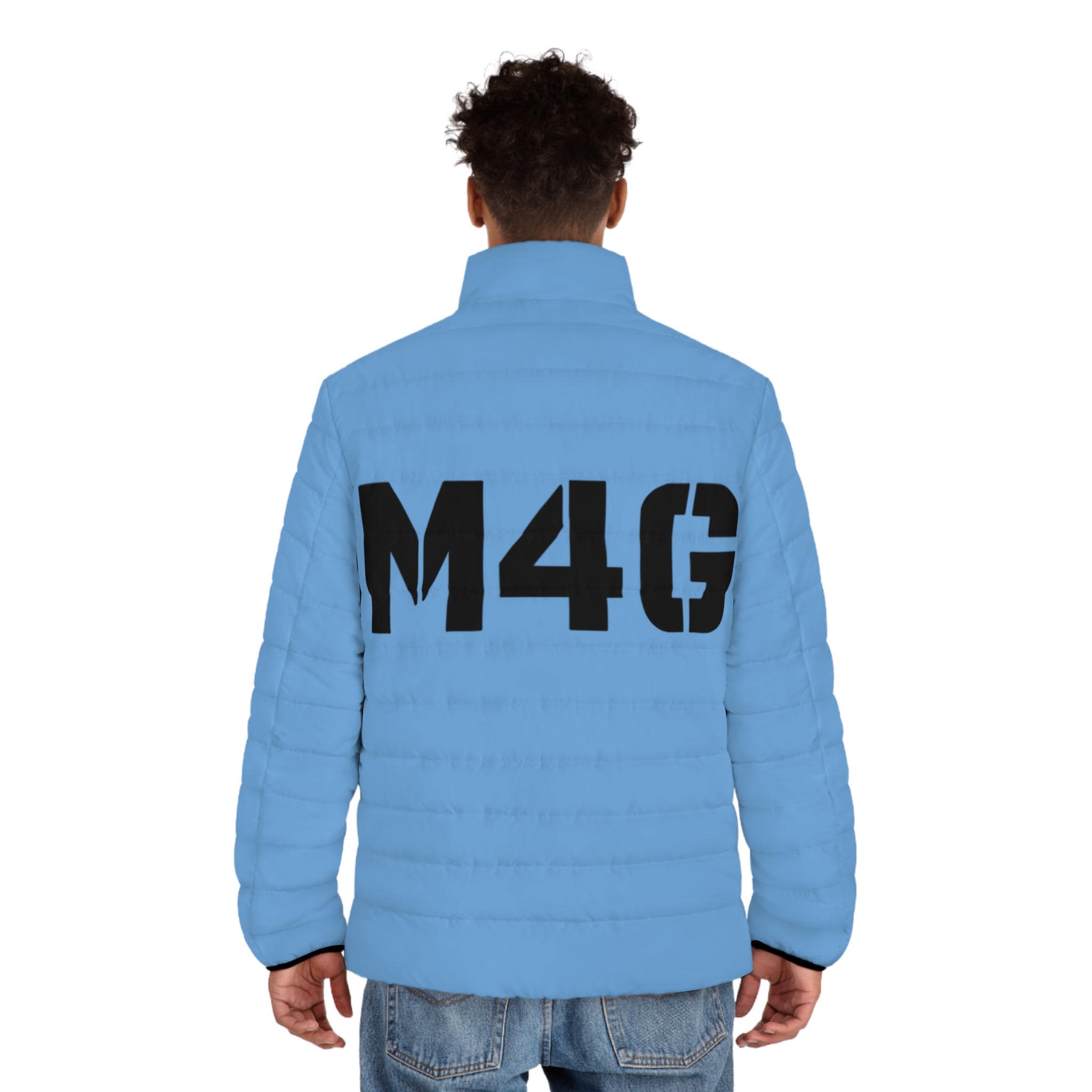 M4G Light Blue Men's Puffer Jacket
