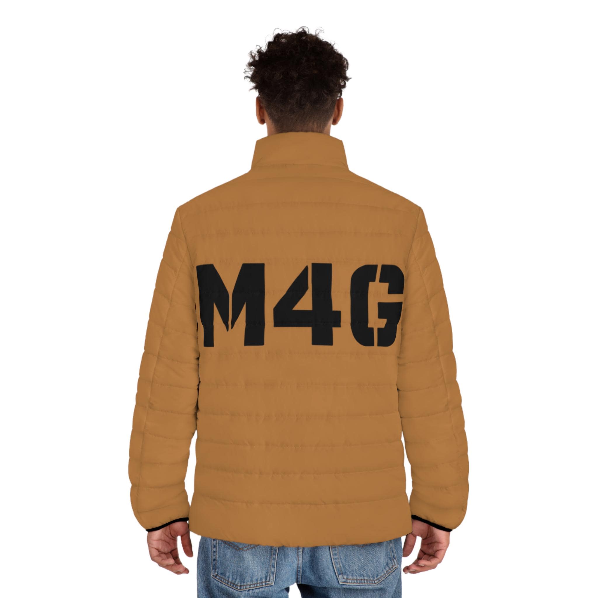 M4G Men's Light Brown Puffer Jacket