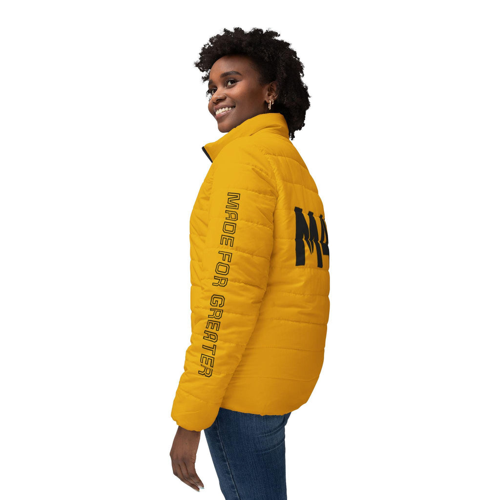 Yellow M4G Edition Women Puffer Jacket