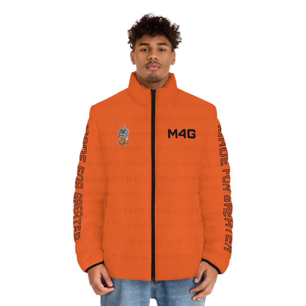 M4G Men's Orange Puffer Jacket