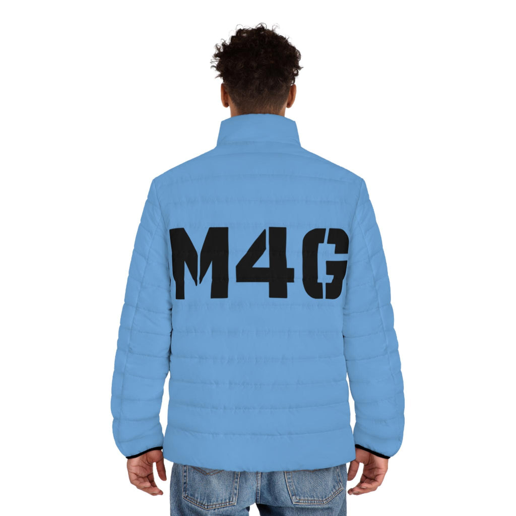 M4G Light Blue Men's Puffer Jacket
