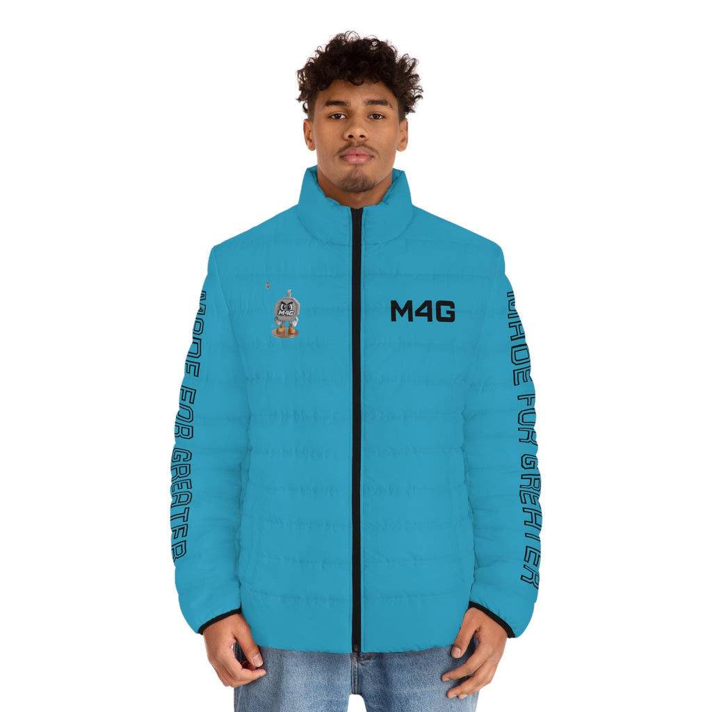 M4G Turquoise Men's Puffer Jacket