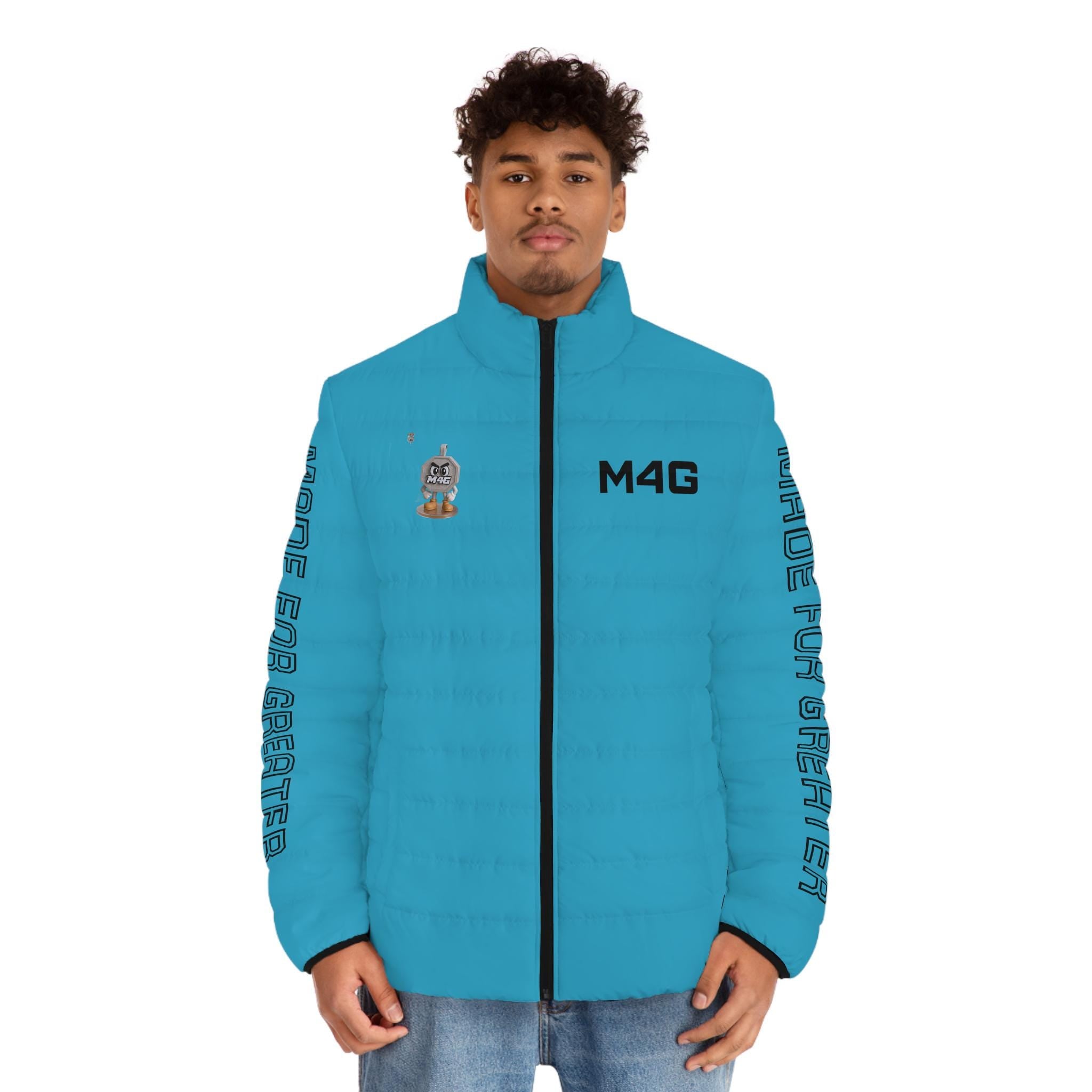 M4G Turquoise Men's Puffer Jacket