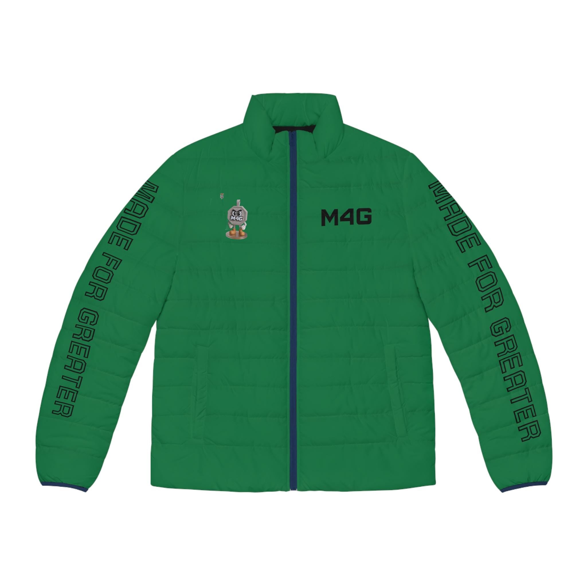 M4G Dark Green Men's Puffer Jacket