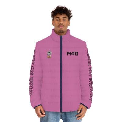 M4G Light pink Men's Puffer Jacket