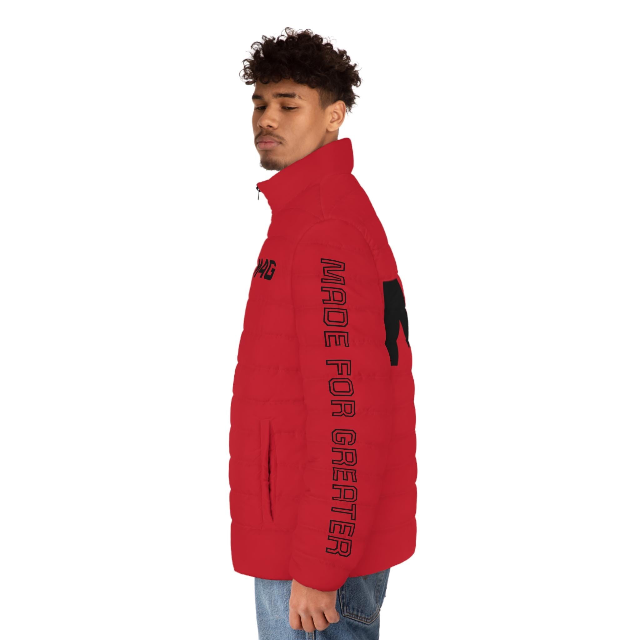 M4G Men's Dark Red Puffer Jacket