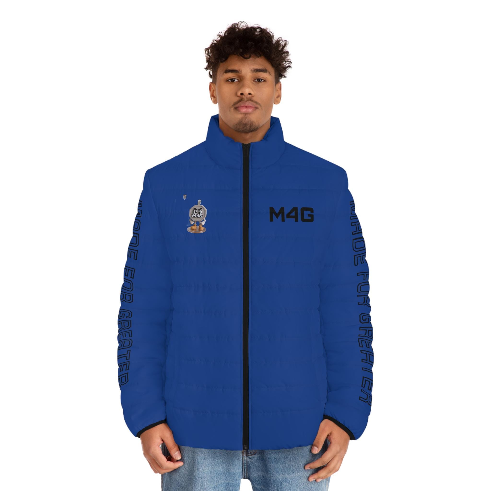M4G Royal Blue Men's Puffer Jacket