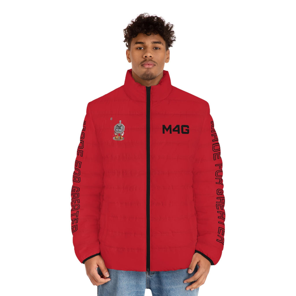 M4G Men's Dark Red Puffer Jacket