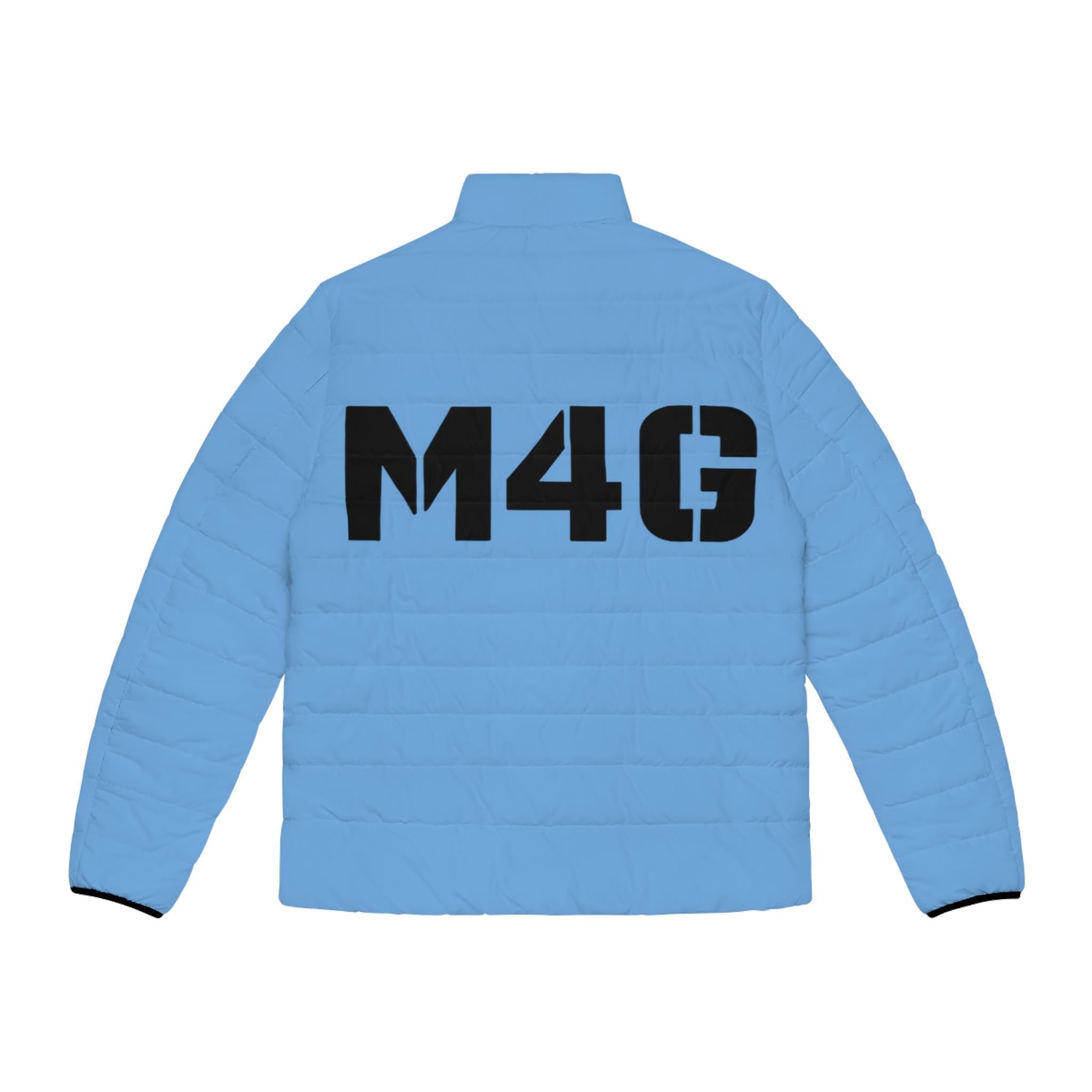 M4G Light Blue Men's Puffer Jacket