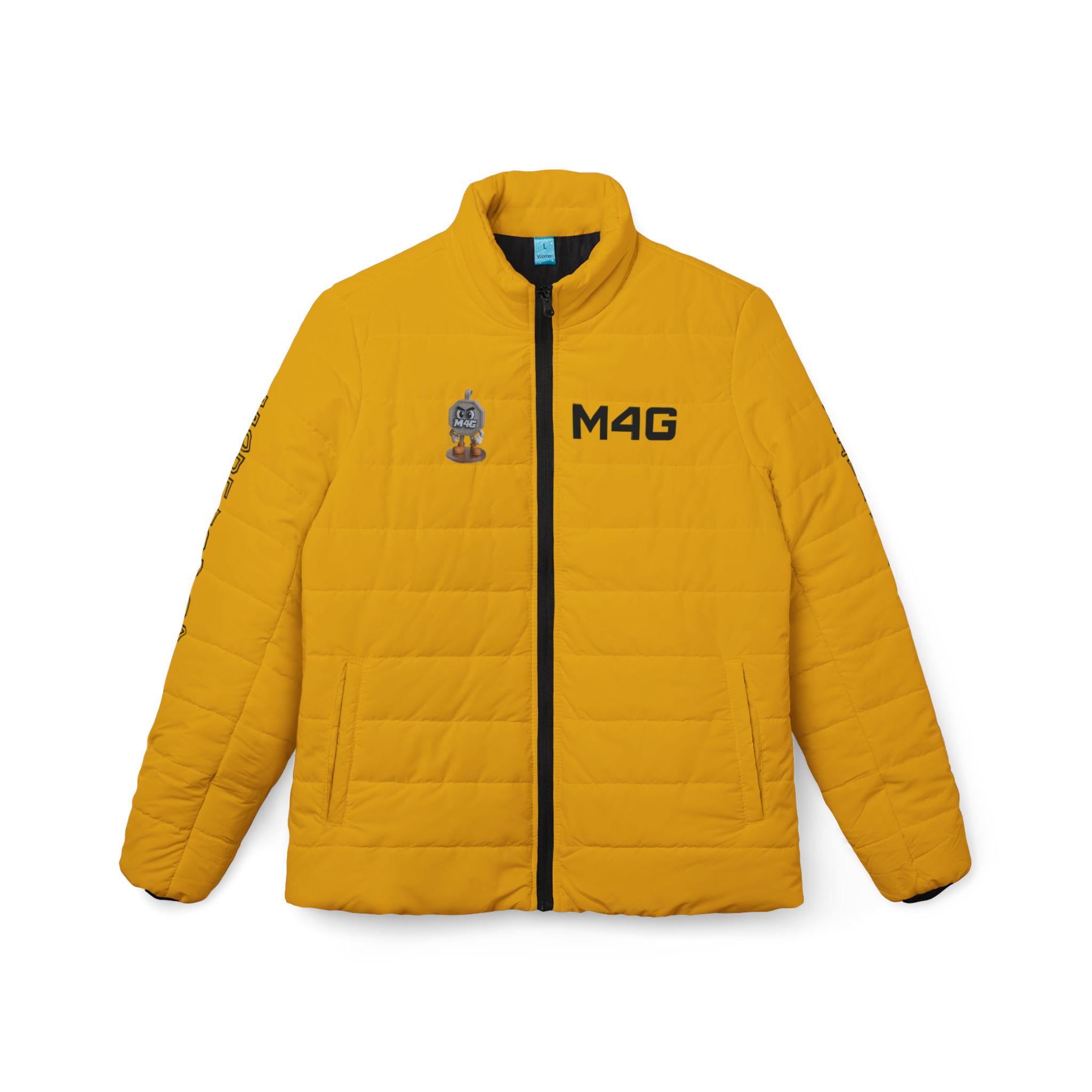 Yellow M4G Edition Women Puffer Jacket