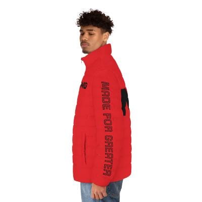 M4G Red Men's Puffer Jacket