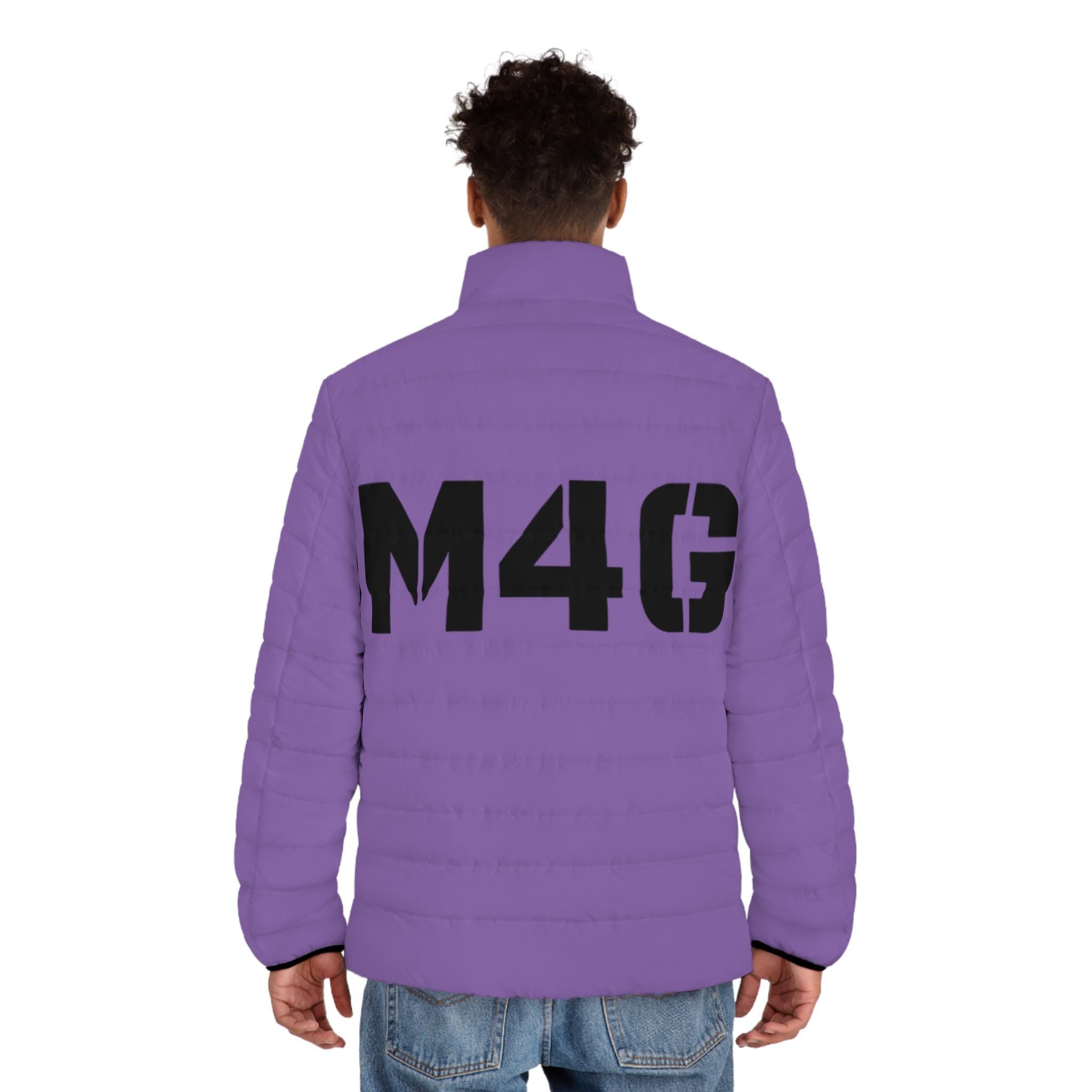 M4G Men's Light Purple Puffer Jacket