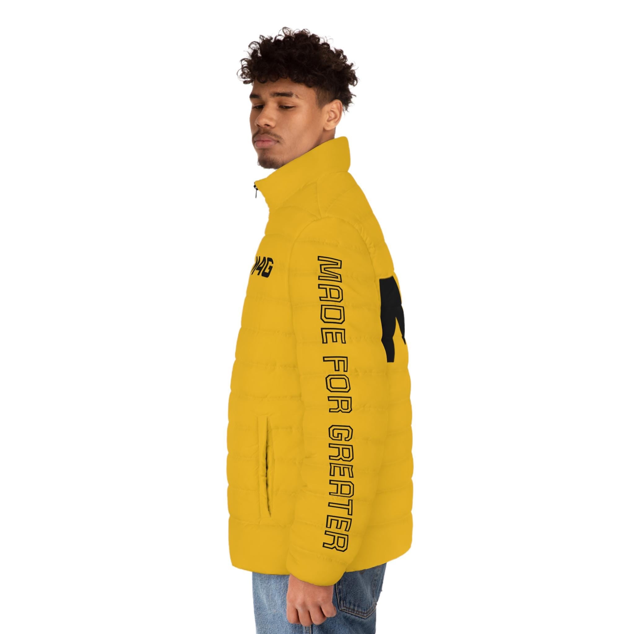 M4G Men's Yellow Puffer Jacket