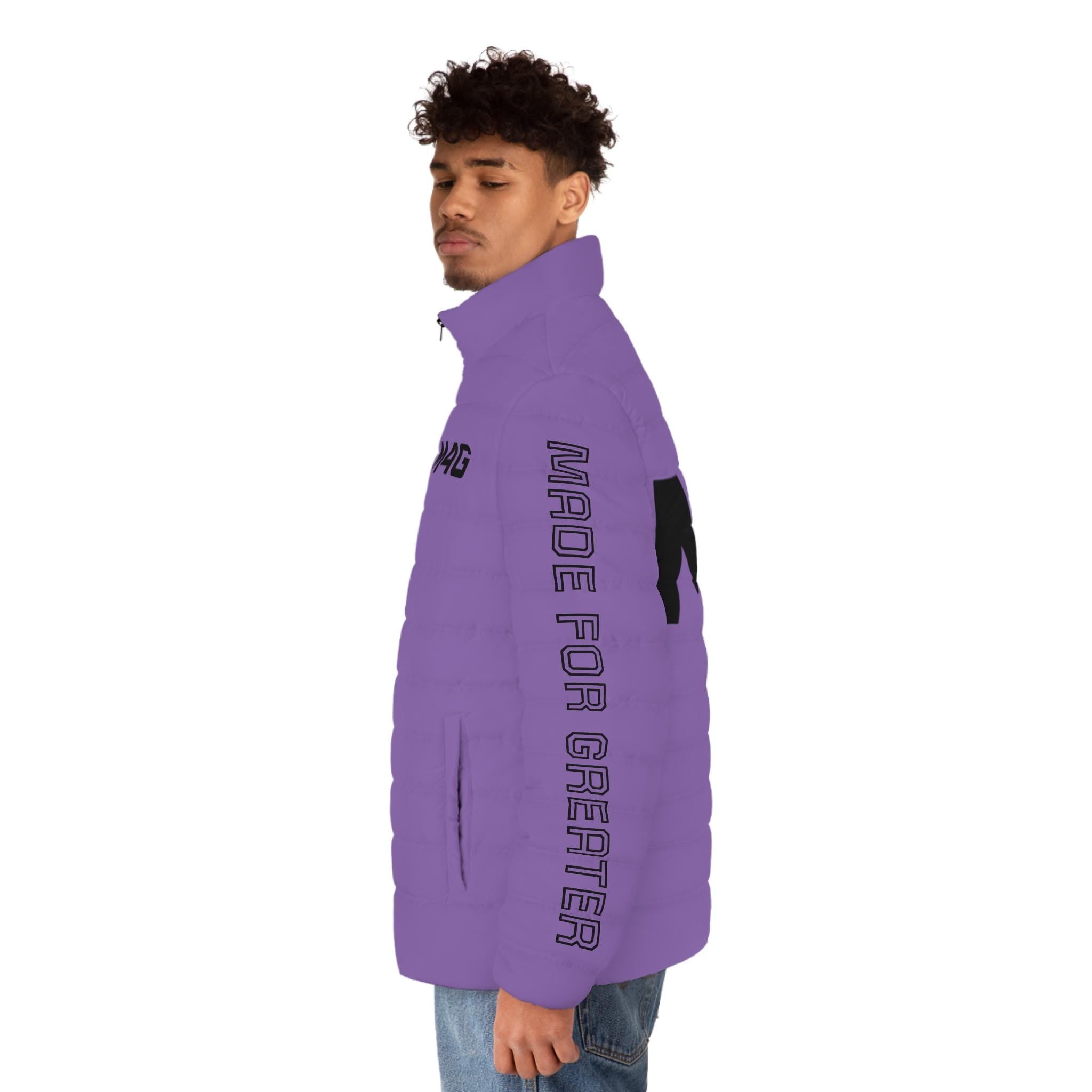 M4G Men's Light Purple Puffer Jacket