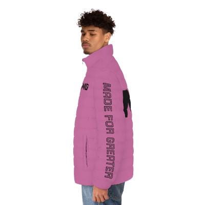 M4G Light pink Men's Puffer Jacket