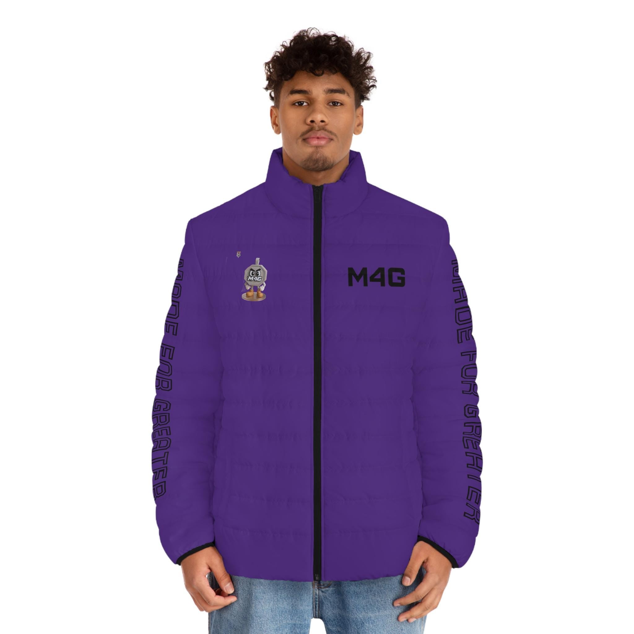 M4G Purple Men's Puffer Jacket