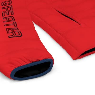 M4G Red Men's Puffer Jacket