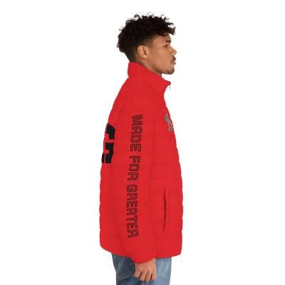 M4G Red Men's Puffer Jacket