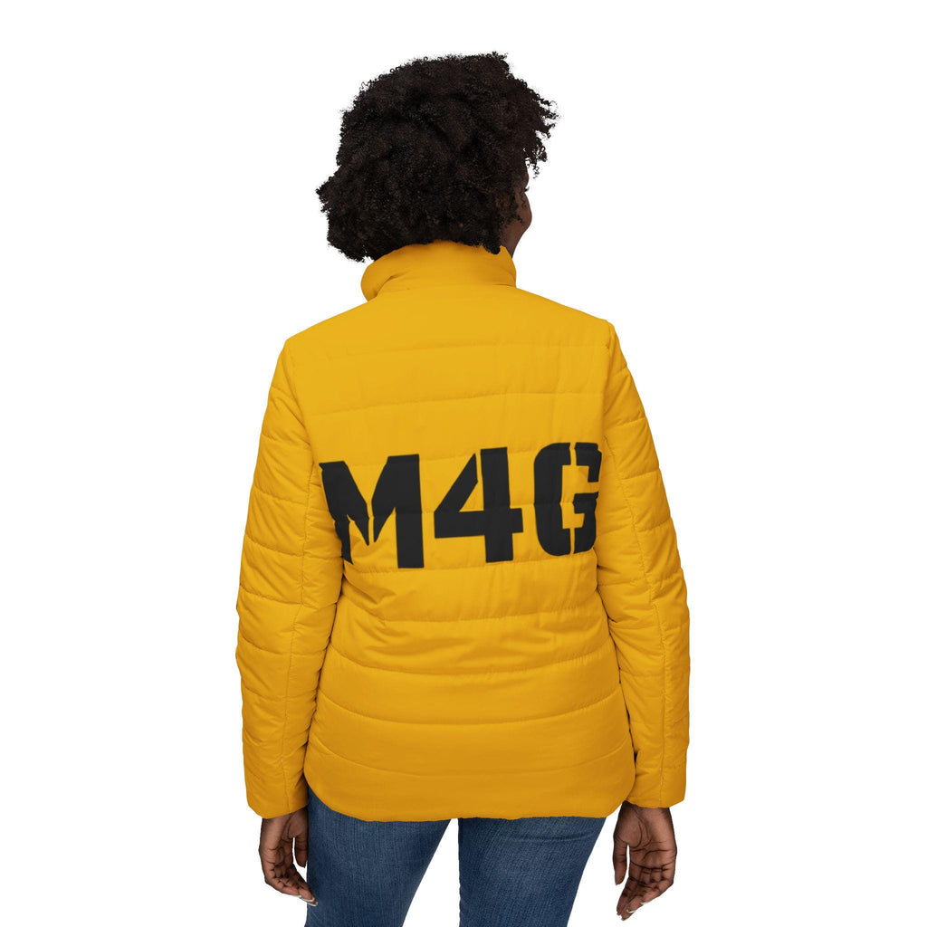 Yellow M4G Edition Women Puffer Jacket