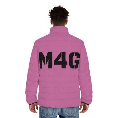 M4G Light pink Men's Puffer Jacket