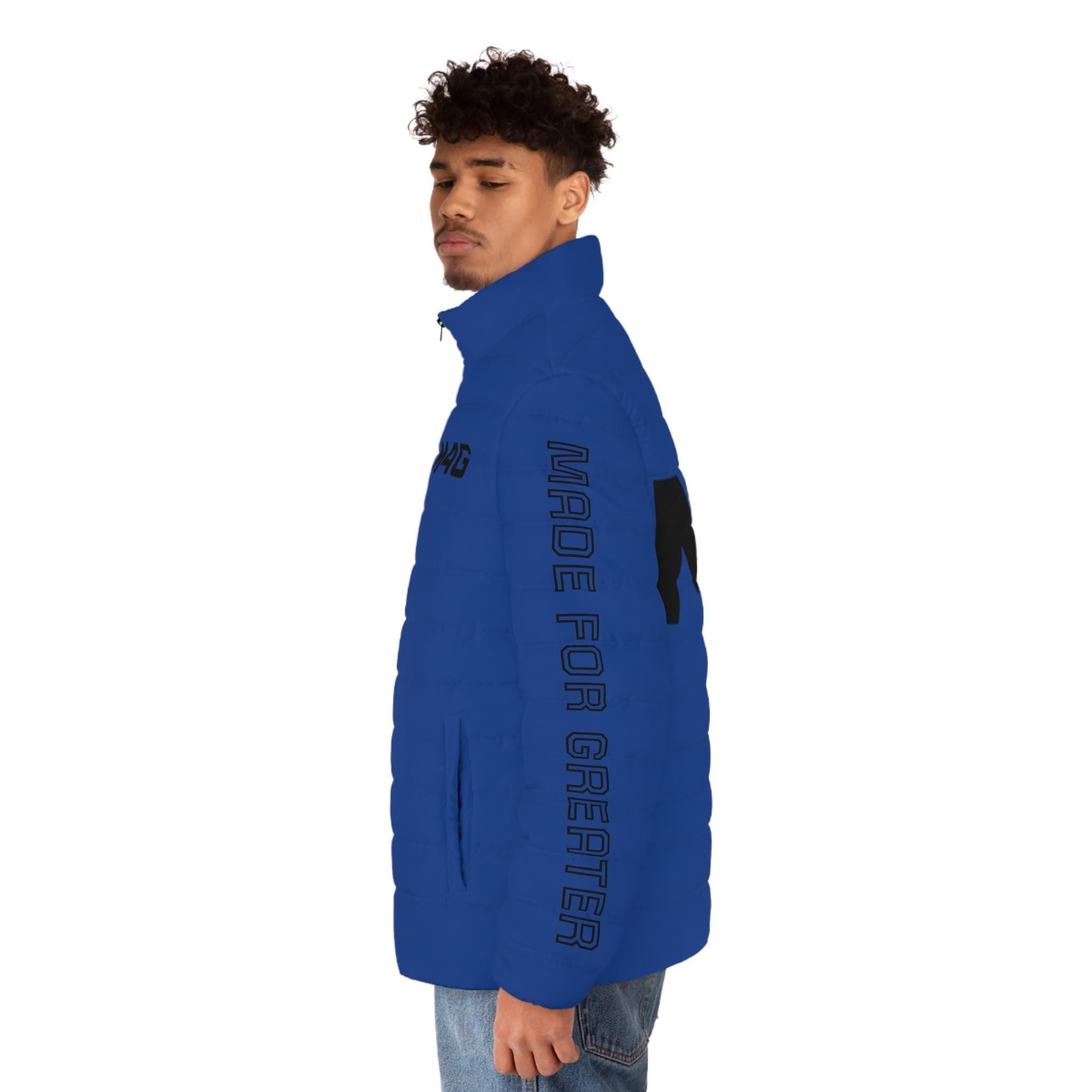 M4G Royal Blue Men's Puffer Jacket