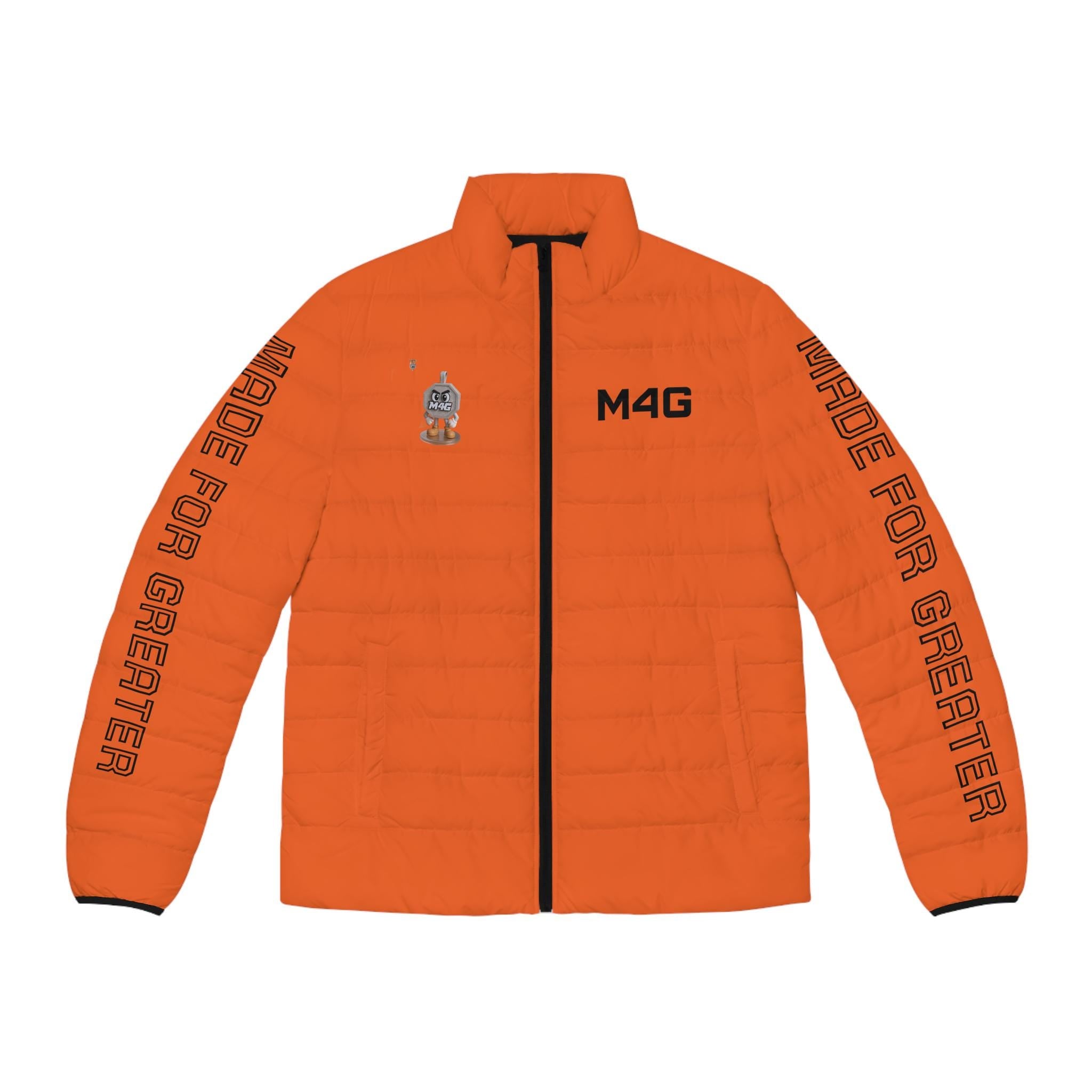 M4G Men's Orange Puffer Jacket