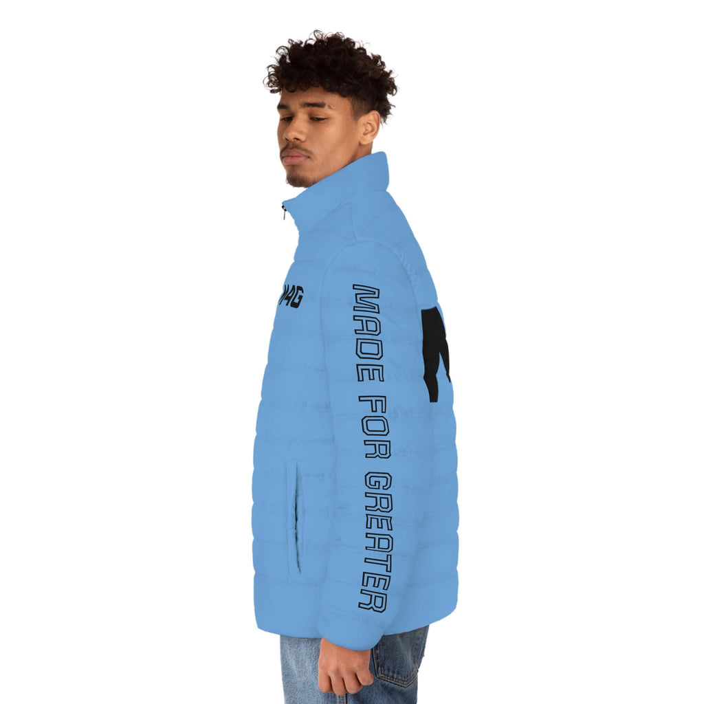 M4G Light Blue Men's Puffer Jacket