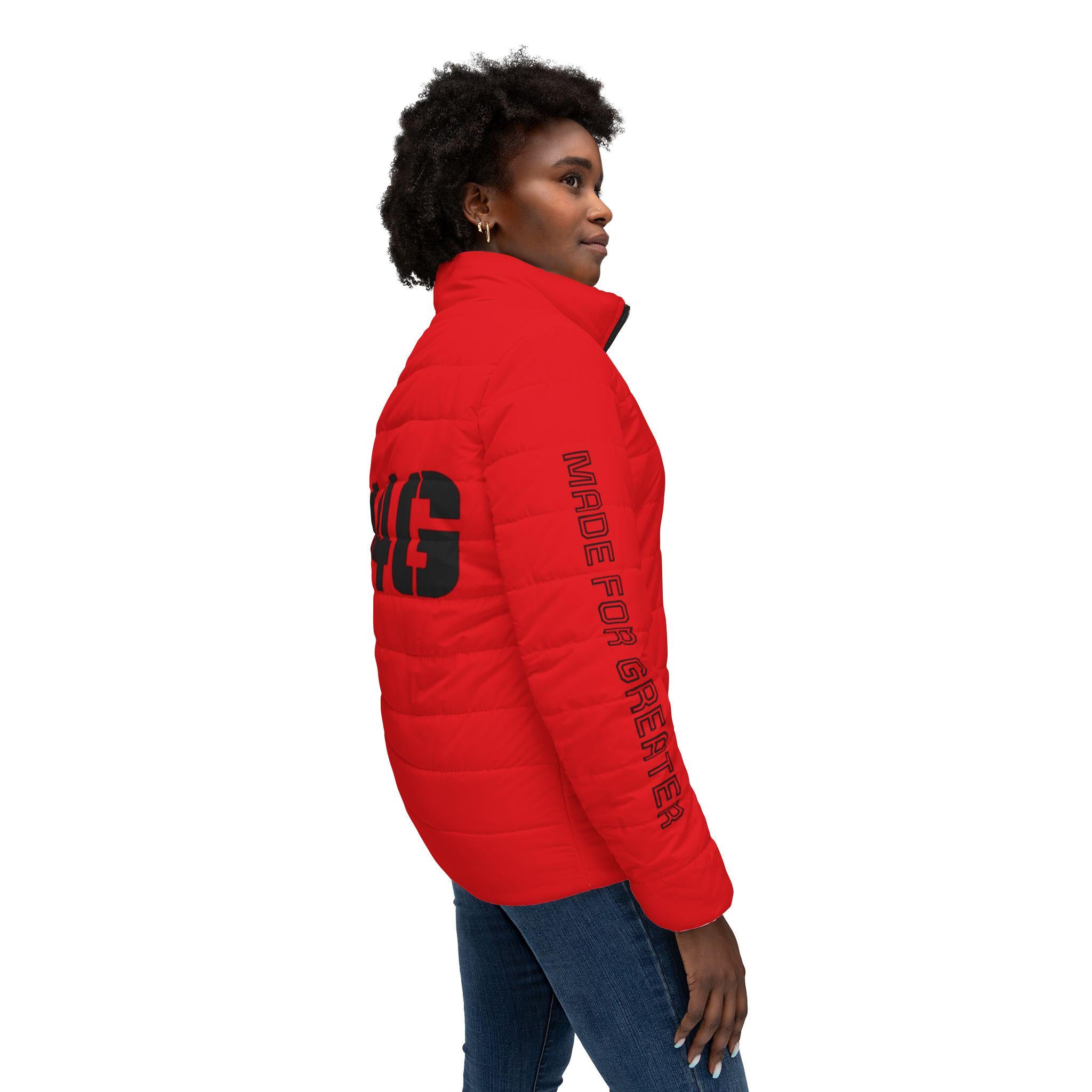 Dark Red Women M4G Original Edition Puffer Jacket