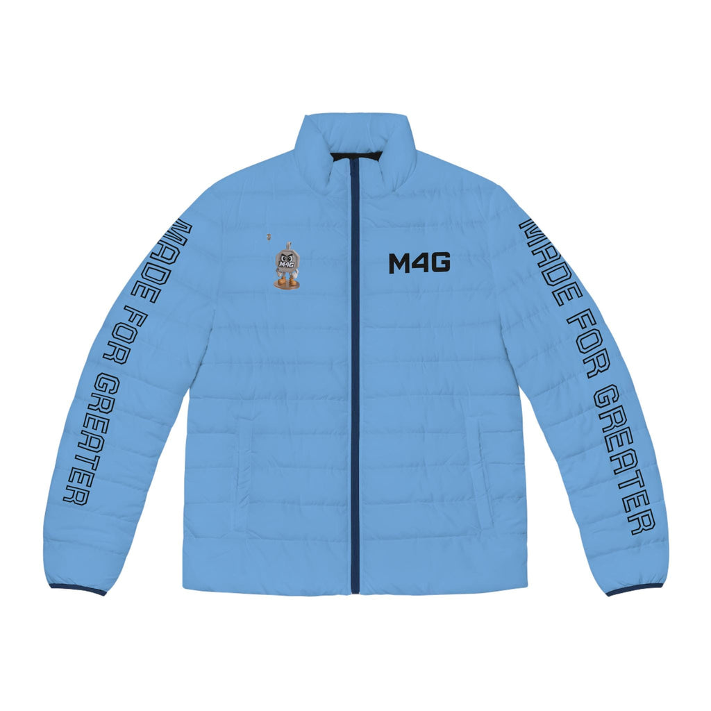 M4G Light Blue Men's Puffer Jacket