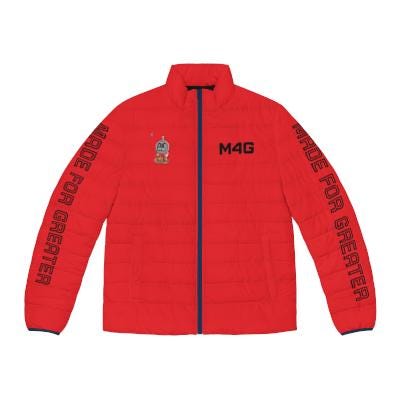 M4G Red Men's Puffer Jacket