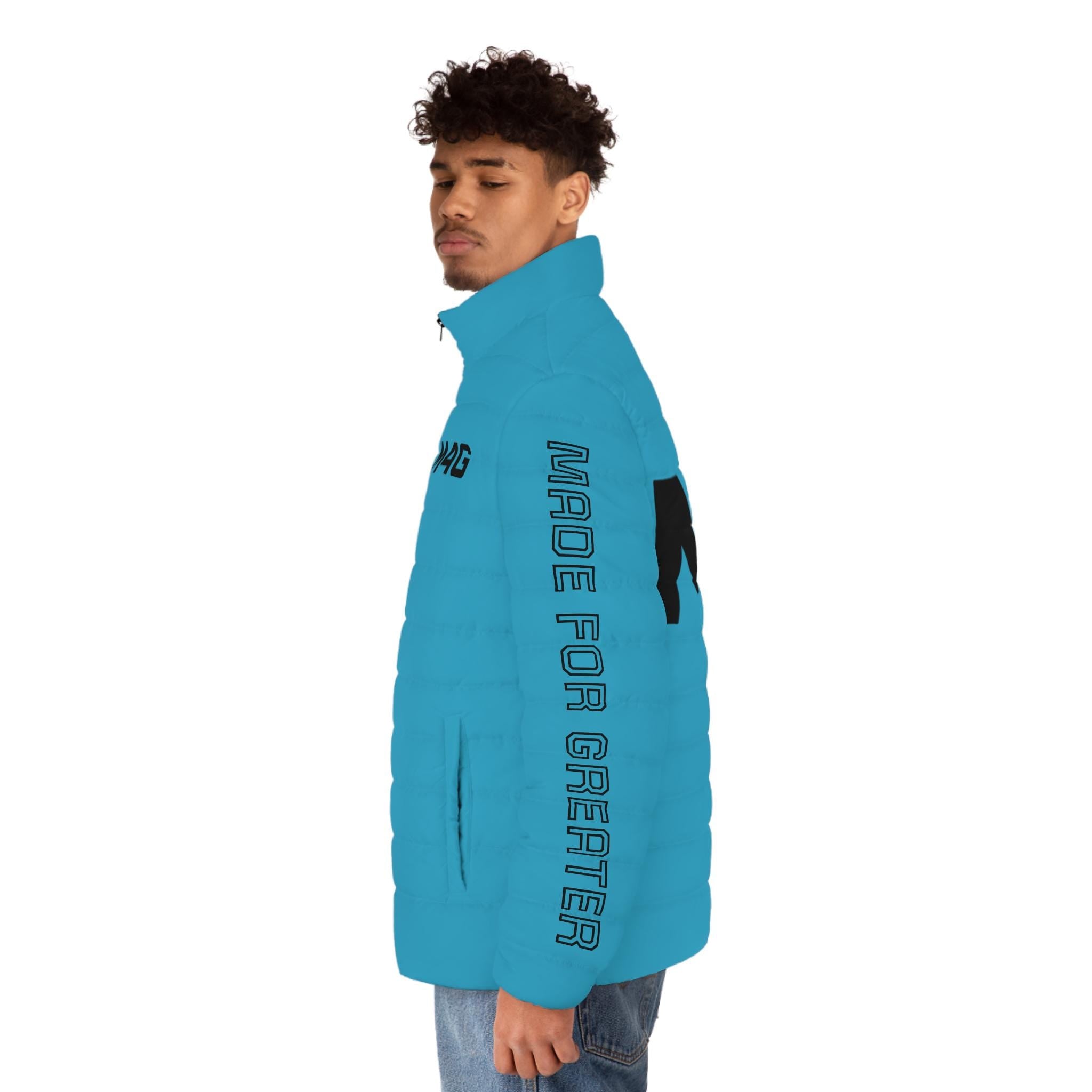 M4G Turquoise Men's Puffer Jacket